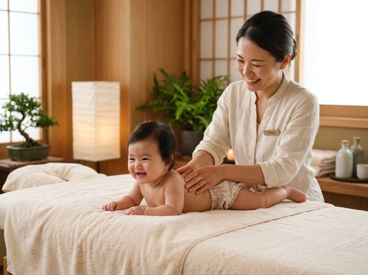 Massage y khoa Nhật Bản cho bé